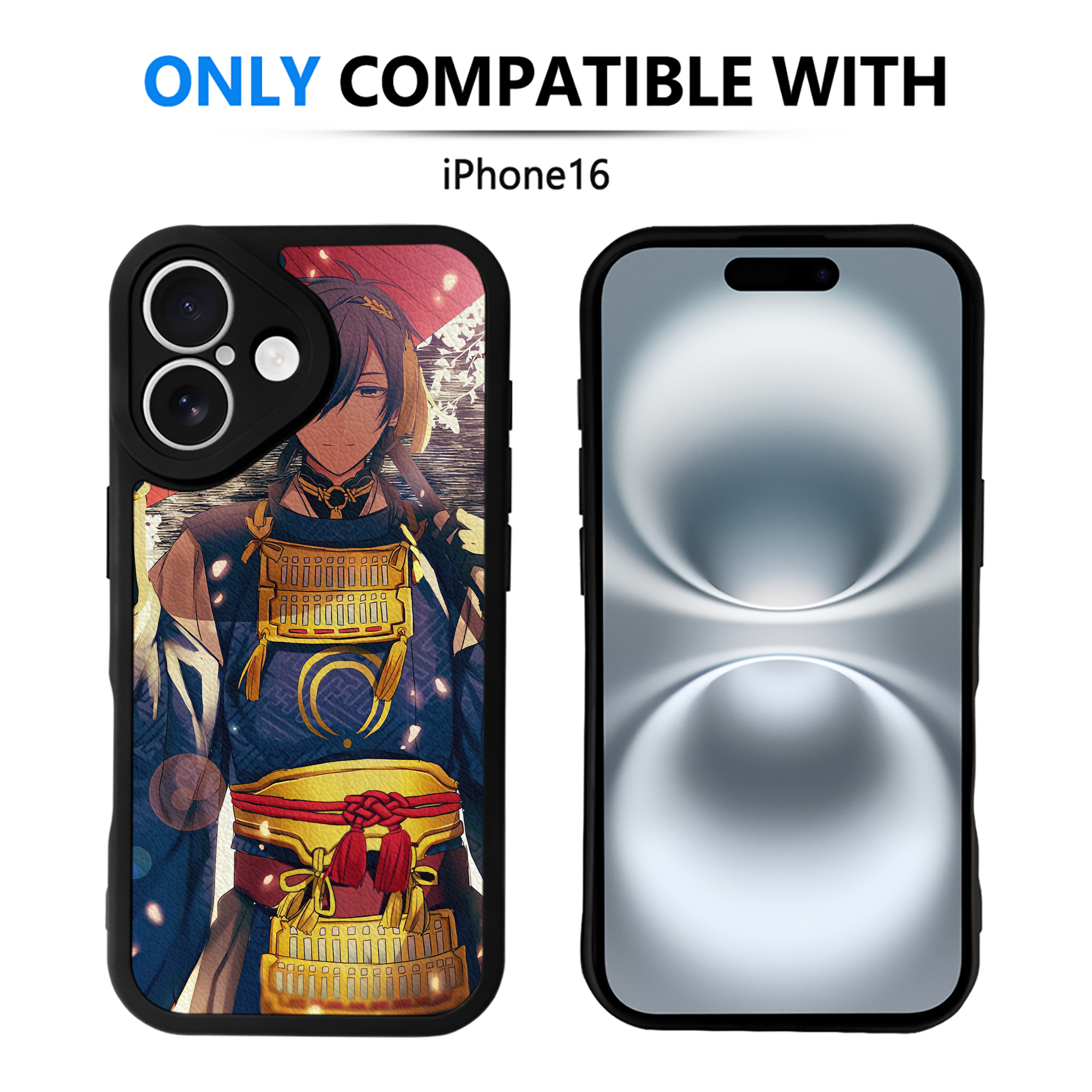 （画像用） 刀剣乱舞 Touken Ranbu 【iPhone 16シリーズ対応】シリコンスマホケース（レザー調） 材質：シリコン